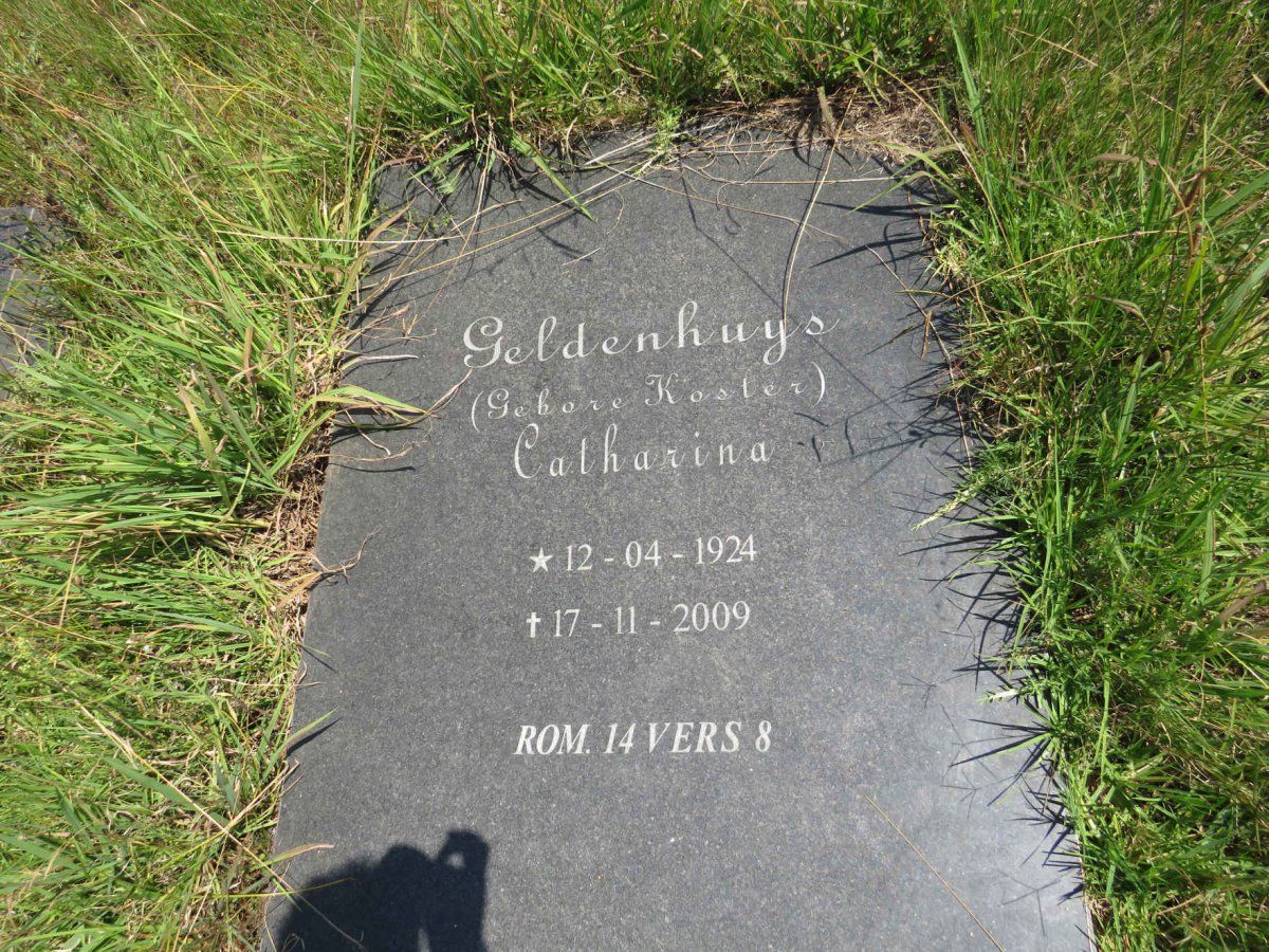 GELDENHUYS Catharina nee KOSTER 1924-2009