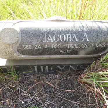 HEYNS Jacoba A. 1899-1983