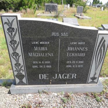 JAGER Johannes Eckhard, de 1890-1970 & Maria Magdalena 1900-1968