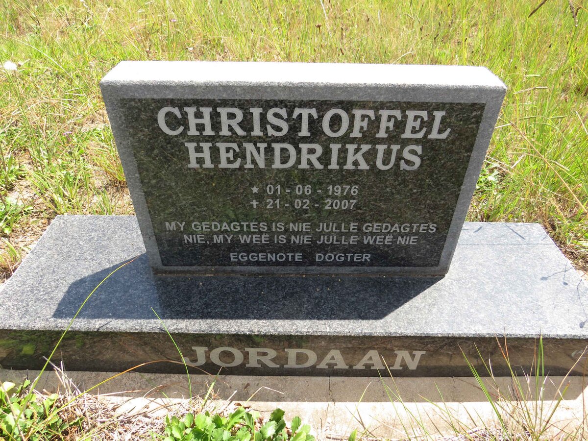 JORDAAN Christoffel Hendrikus 1976-2007
