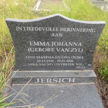 JERSICH Emma Johanna nee VAN ZYL 1926-2006