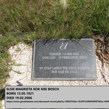 KOK Elsie Magrieta nee BOSCH 1921-2006