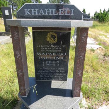 KHAHLELI Mapakiso Paulina 1946-2020