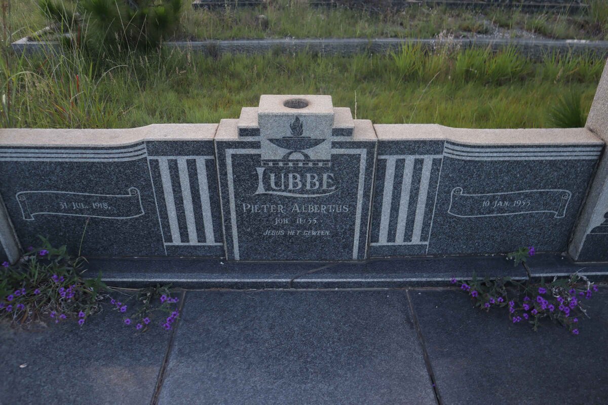 LUBBE Pieter Albertus 1918-1953