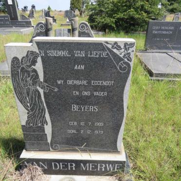 MERWE Beyers, van der 1909-1973
