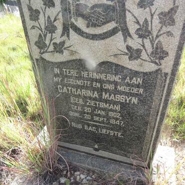 MASSYN Catharina nee ZIETSMAN 1902-1947
