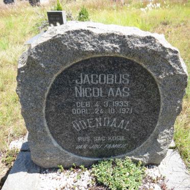 ODENDAAL Jacobus Nicolaas 1933-1971