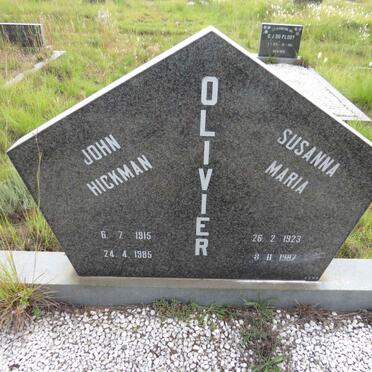 OLIVIER John Hickman 1915-1985 & Susanna Maria 1923-1987