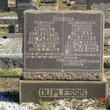 PLESSIS Tobias Johannes, du 1884-1949 &amp; Helena Elizabeth HOLTZHAUSEN 1882-1952