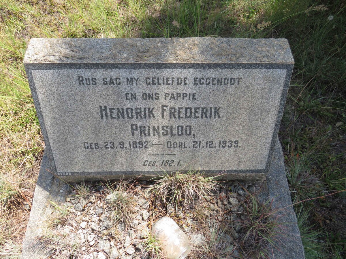 PRINSLOO Hendrik Frederik 1892-1939
