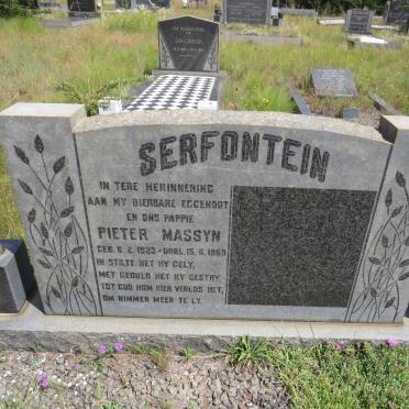 SERFONTEIN Pieter Massyn 1923-1969