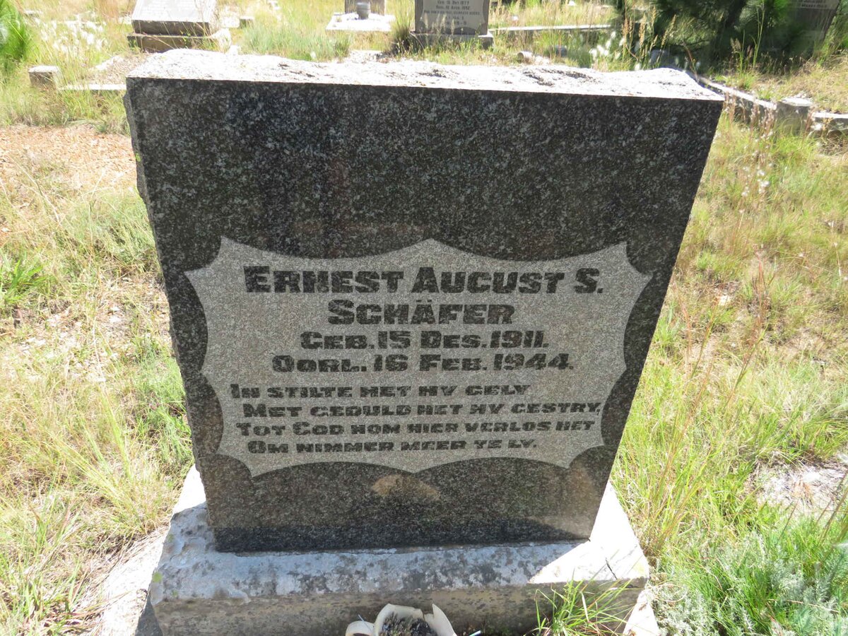 SCHAFER Ernest August S. 1911-1944