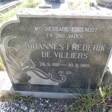 VILLIERS Johannes Frederik, de 1881-1965 & Sophia Johanna LOMBARD 1884-1968 _1