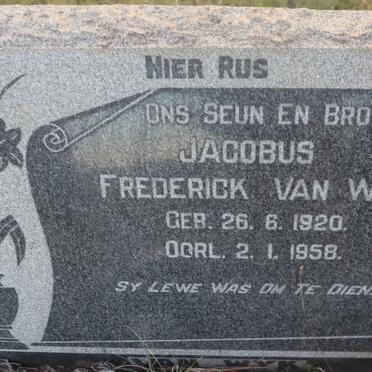 WYK Jacobus Frederick, van 1920-1958