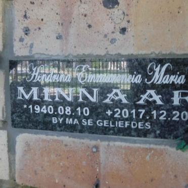 MINNAAR Hendrina Emmarencia Maria 1940-2017
