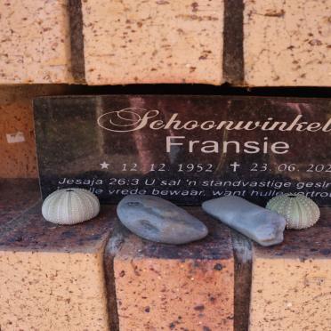 SCHOONWINKEL Fransie 1952-2022