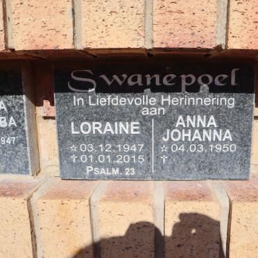 SWANEPOEL Loraine 1947-2015 :: SWANEPOEL Anna Johanna 1950-
