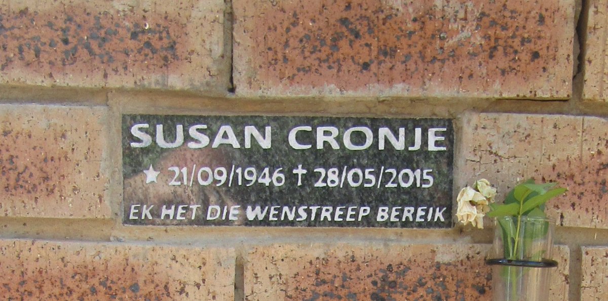 CRONJE Susan 1946-2015