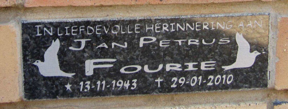 FOURIE Jan Petrus 1943-2010