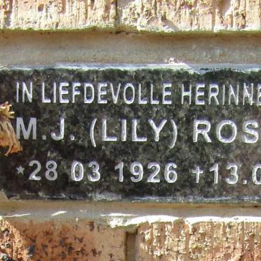 ROSSOUW M.J. 1926-2007