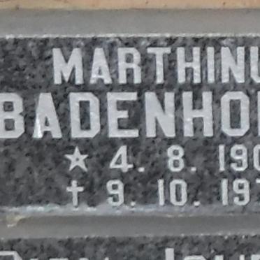 BADENHORST Marthinus 1903-1975