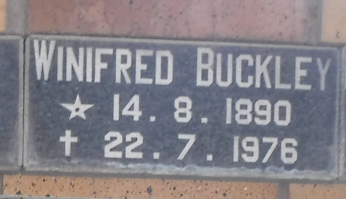 BUCKLEY Winifred 1890-1976