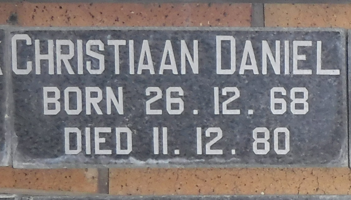 DANIEL Christiaan 1968-1980