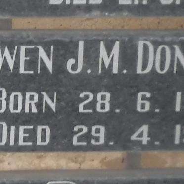 DONOHUE Owen J.M. 1949-1987