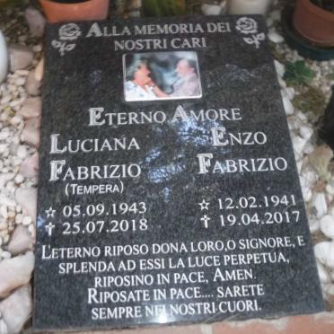 FABRIZIO Enzo 1941-2017 &amp; Luciana TEMPERA 1943-2018