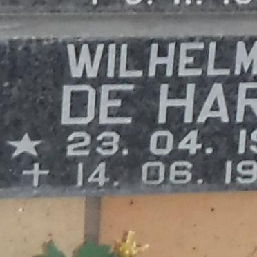 HART Wilhelmus, de 1929-1998