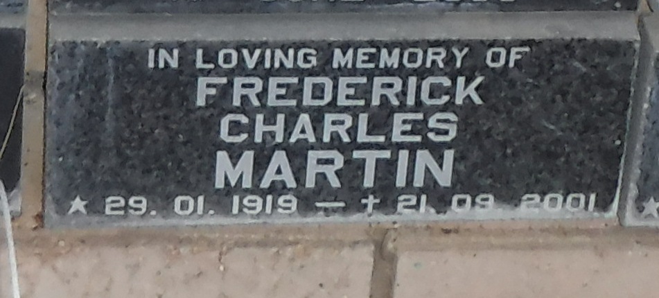MARTIN Frederick Charles 1919-2001