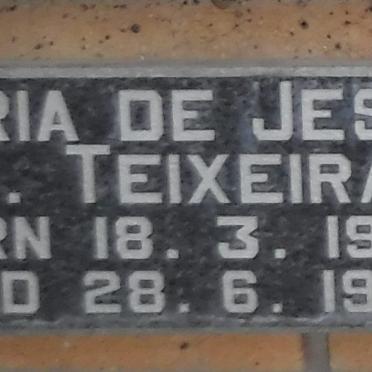 TEIXEIRA Maria de Jesus S. 1907-1983