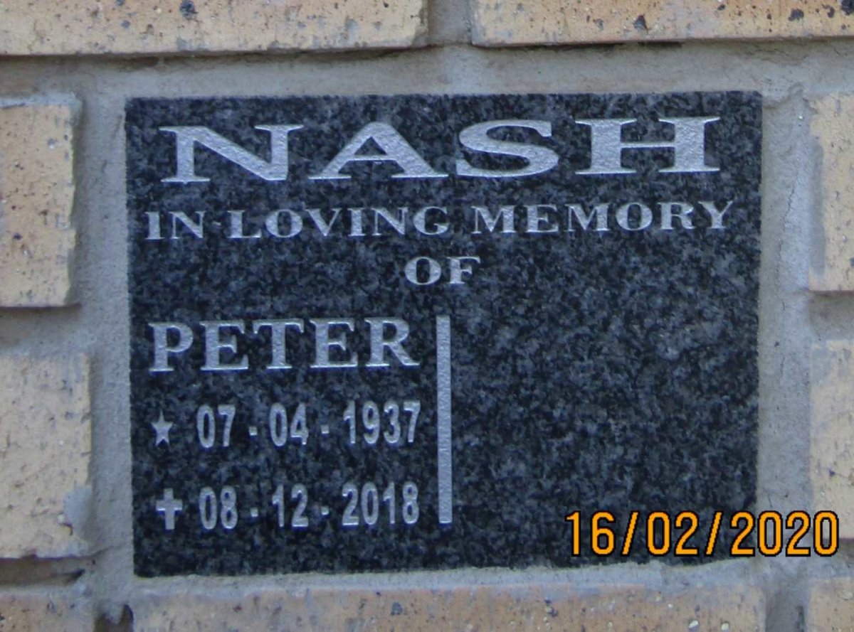 NASH Peter 1937-2018