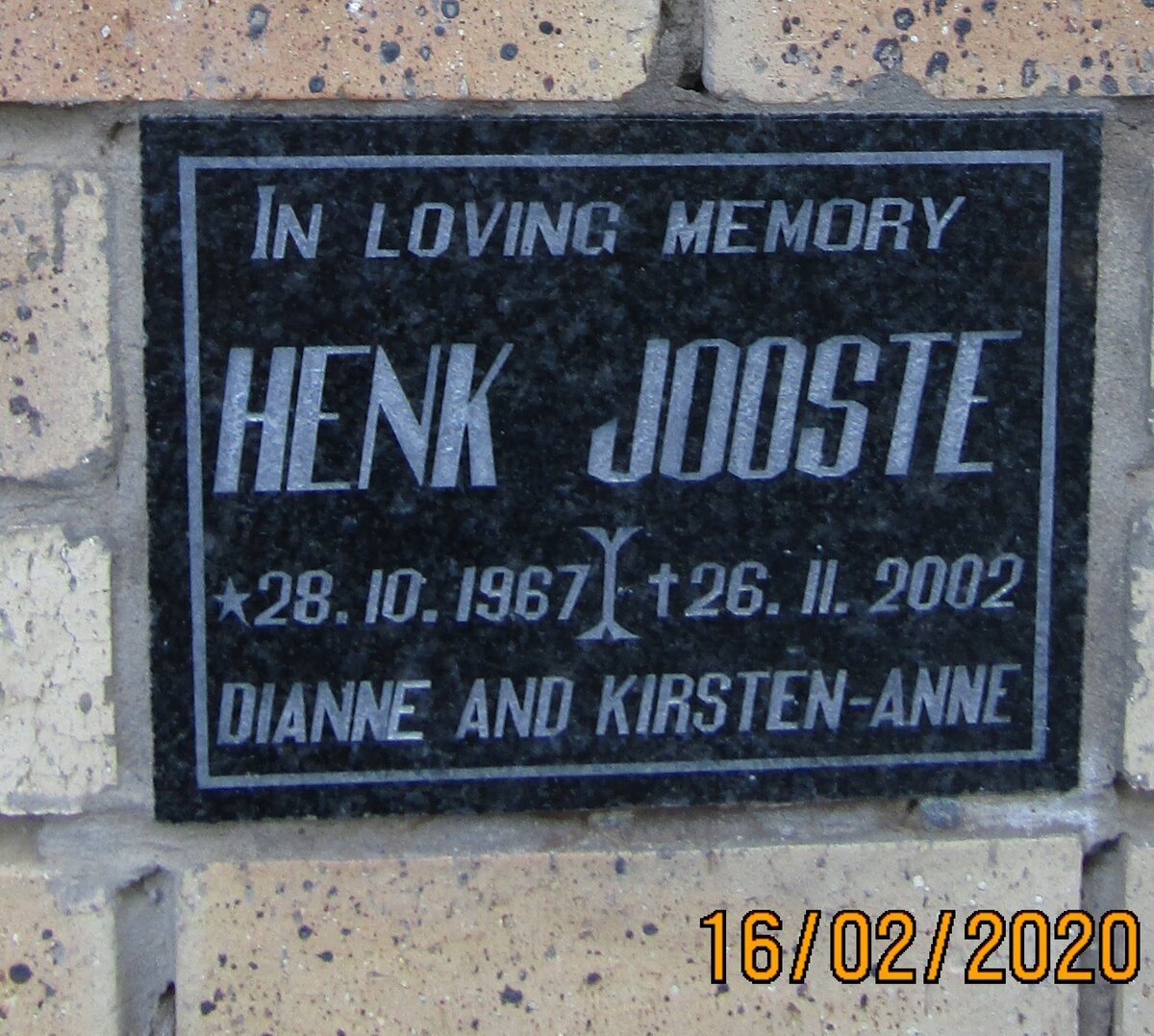 JOOSTE Henk 1967-2002