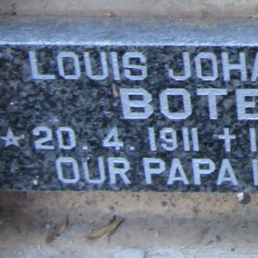 BOTES Louis Johannes 1911-1978