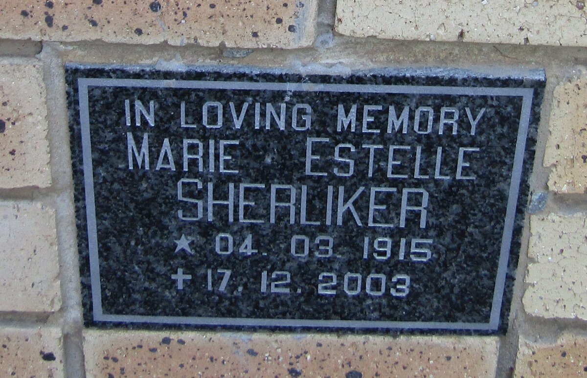 SHERLIKER Marie Estelle 1915-2003