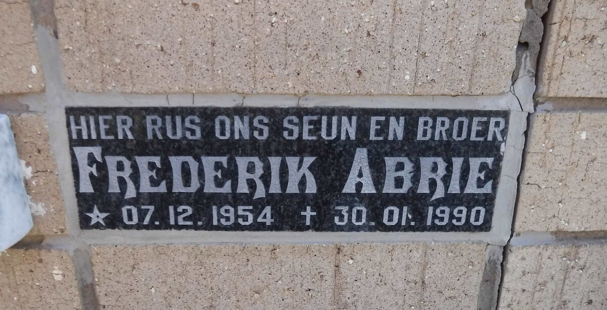 ABRIE Frederik 1954-1990