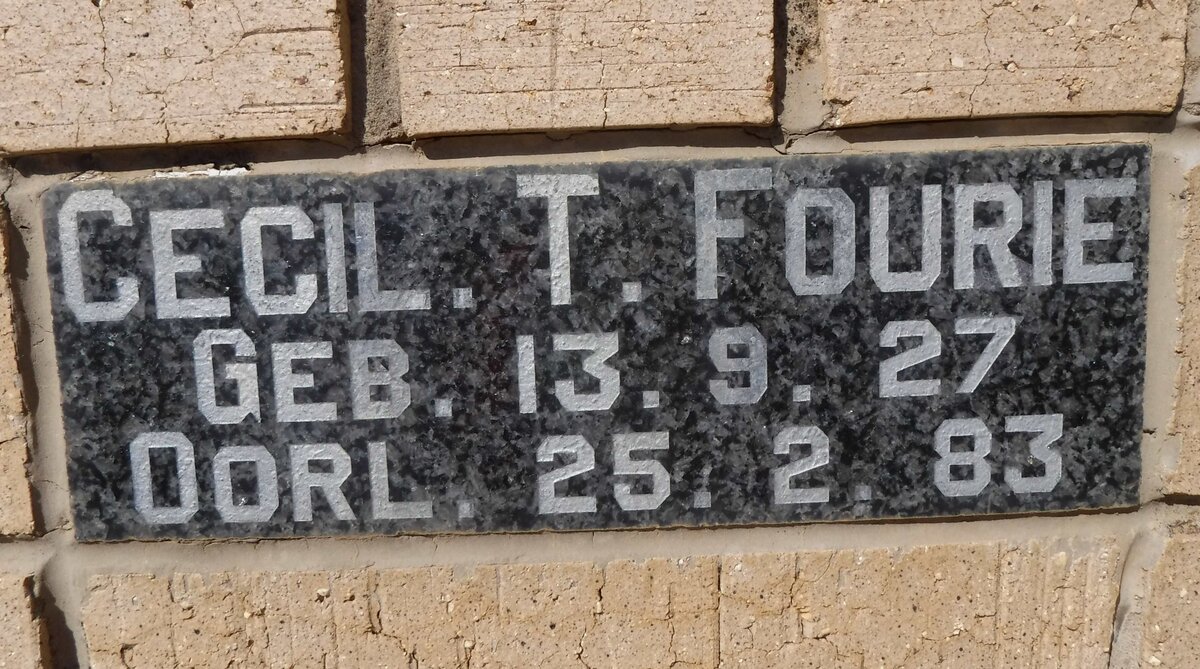 FOURIE Cecil T. 1927-1983