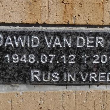 MERWE Dawid, van der 1948-2014