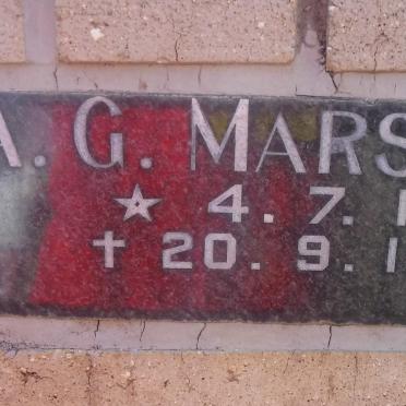 MARSHALL  A.G. 1917-1985