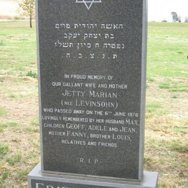 FRIEDLANDER Jetty Marian nee LEVINSOHN -1976