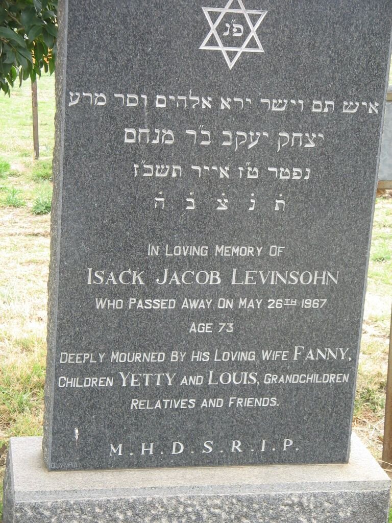 LEVINSOHN Isack Jacob -1967