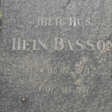 BASSON Hein 1971-1987