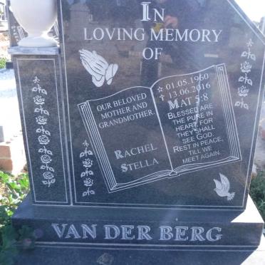 BERG Rachel Stella, van der 1960-2016