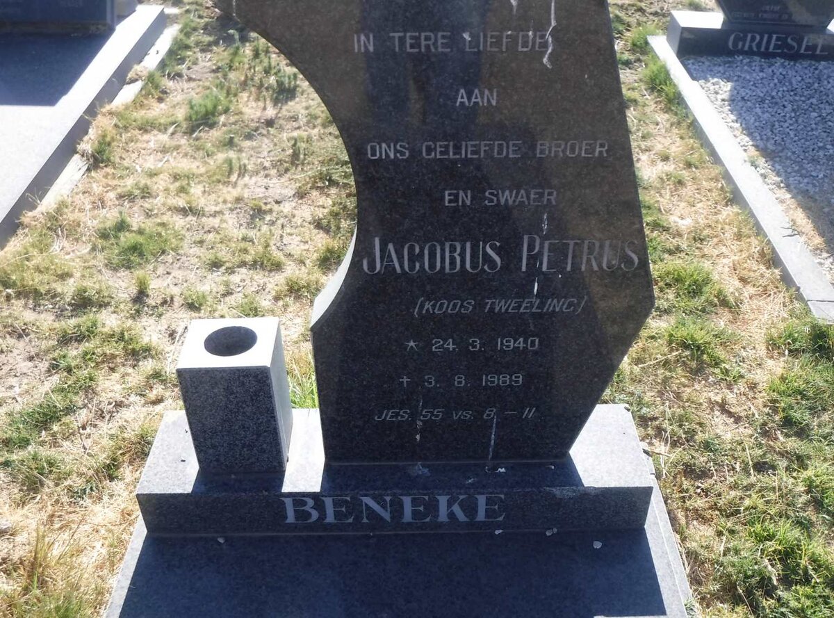 BENEKE Jacobus Petrus 1940-1989