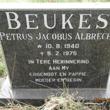 BEUKES Petrus Jacobus Albrecht 1940-1975