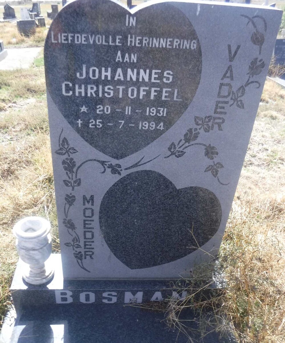 BOSMAN Johannes Christoffel 1931-1994