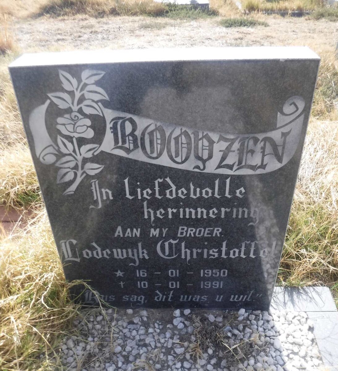 BOOYZEN Lodewyk Christoffel 1950-1991