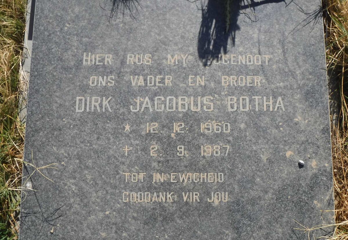 BOTHA Dirk Jacobus 1960-1987