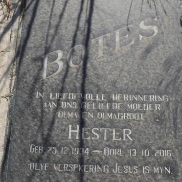 BOTES Hester 1934-2016